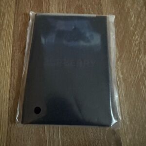 Burberry Beauty Passport Holder Black Canvas Travel Wallet Organizer Case